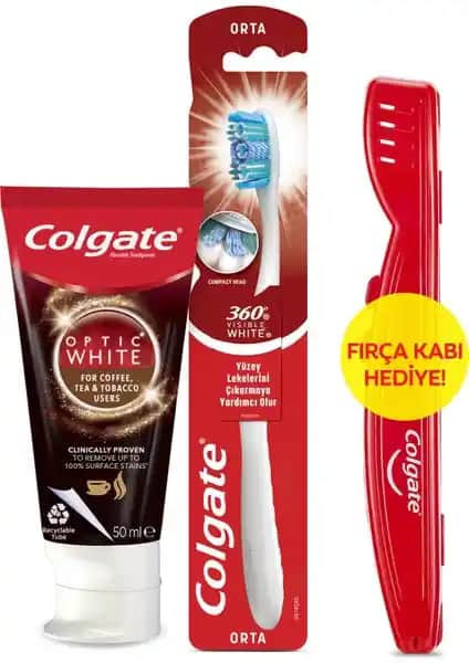 Colgate Optic White Kahve Çay ve Tütün İçin Diş Macunu ve Orta Diş Fırçası Ürün İncelemesi