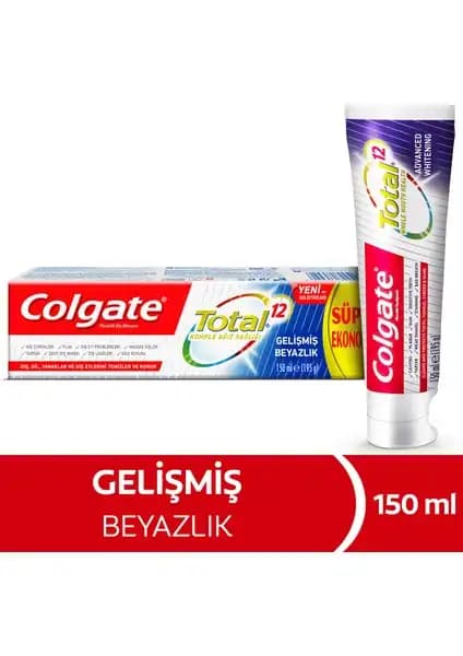 Colgate Total Gelişmiş Diş Macunu: Beyazlatıcı ve Ağız Sağlığı Destekleyici Özellikler