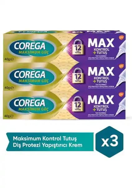 Corega Maksimum Kontrol Yapışıtırıcı Krem ile Gün Boyu Güvenli ve Konforlu Diş Protezi Kullanımı