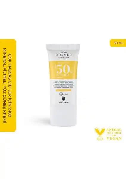 Cosmed Sun Essential Mineral SPF 50 Hassas Ciltler İçin Güçlü Güneş Koruma Kremi