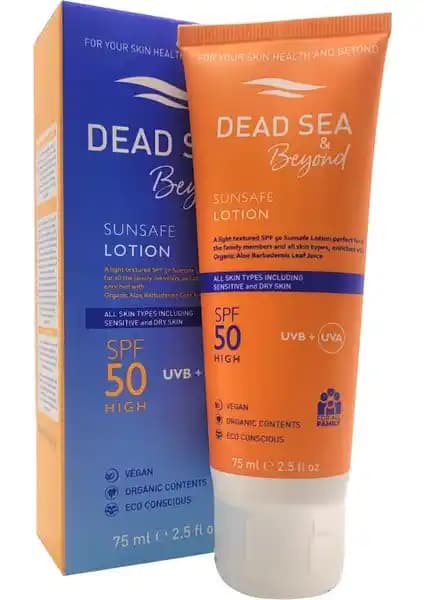 Dead Sea Spa Magik Dead Sea Sunsafe SPF 50 Güneş Koruyucu Krem Cilt Koruma ve Doğal Mineral İçeriği