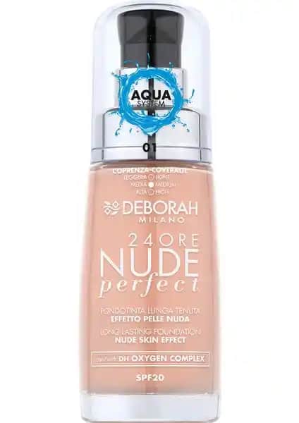 Deborah 24Ore Perfect Nude Fondöten No 01 Fair - Doğal ve Hafif Makyaj İçin Uygun