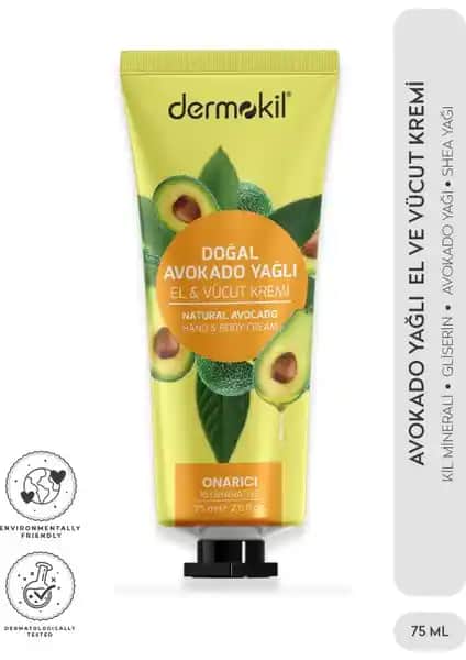 Dermokil Avokado Özlü El ve Vücut Kremi Doğal Bakım ile Cilt Sağlığını Destekler
