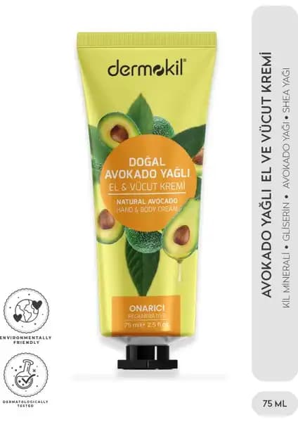 Dermokil Avokado Özlü El ve Vücut Kremi Doğal Bakım ile Cilt Sağlığını Destekler