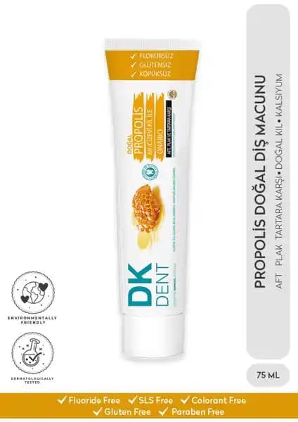 Dermokil DKDENT Propolis Florürsüz Doğal Diş Macunu: Güvenli ve Doğal Diş Temizliği Çözümü