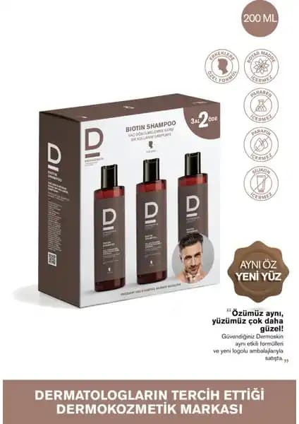Dermoskin Biotin Şampuanı Erkekler İçin Saç Dökülmesine Karşı Güçlü ve Etkili Çözüm