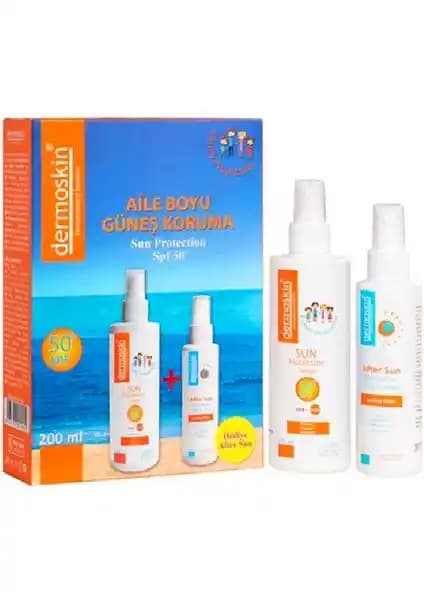 Dermoskin Güneş Koruyucu SPF 50+ ve After Sun Losyonu Yaz Ayları İçin Güçlü Cilt Koruma