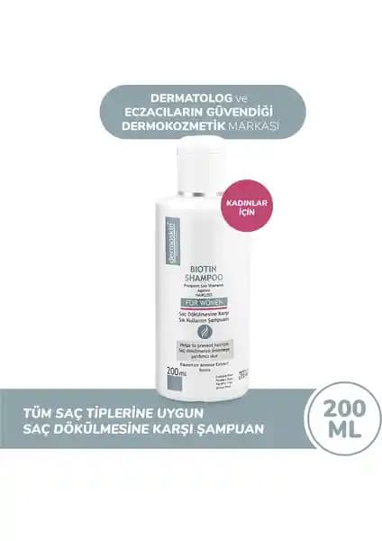 Dermoskin Kadın Biotin Şampuanı Saç Dökülmesine Karşı Güçlendirme ve Hacim Artırıcı Özellikler