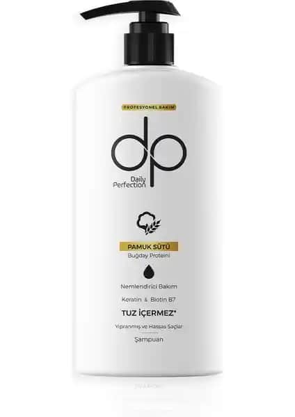 Dp Daily Perfection Pamuk Sütü ve Buğday Proteini İçeren Tuzsuz Şampuan Saç Sağlığı ve Canlılık İçin