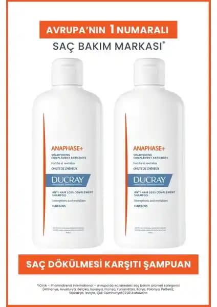 Ducray Anaphase+ Saç Dökülmesine Karşı Bakım Şampuanı Fransa Menşeli Güçlü Saç Sağlığı Destekçisi