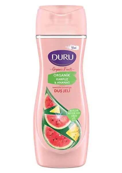 Duru Duş Jeli Karpuz Ananas Organik Tropik Kokulu Ferahlatıcı Temizlik Ürünü