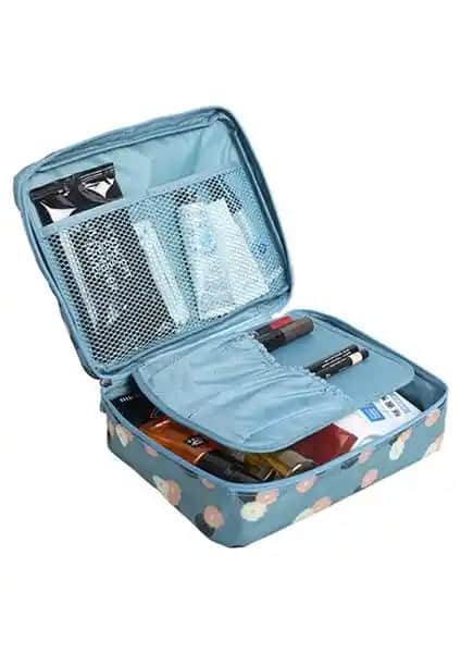 Ecoform Su Geçirmez Organizer Kozmetik Çantası Mint Renkli Pratik ve Çevre Dostu Tasarım