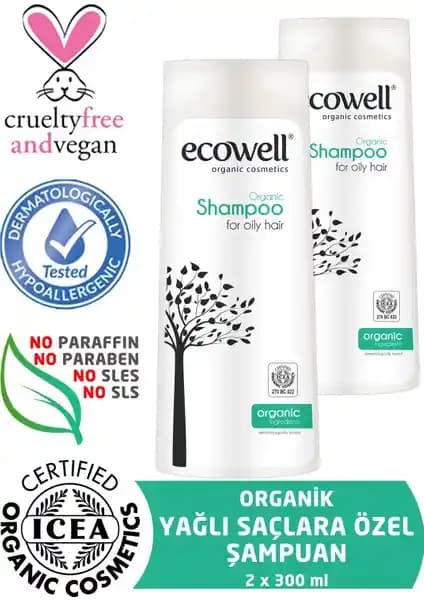Ecowell Organik Yağlı Saçlar İçin Şampuan: Doğal ve Güçlendirici Saç Bakım Ürünü