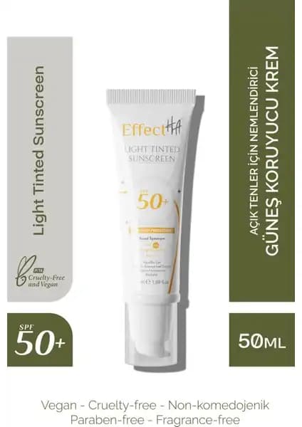 EffectHA Light Tinted Sunscreen SPF50+ ile Güçlü ve Doğal Güneş Koruması Sağlayın