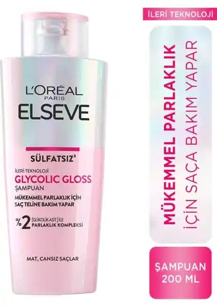 Elseve Glycolic Gloss Şampuanı ile Sağlıklı Parlak ve Yumuşak Saçlar
