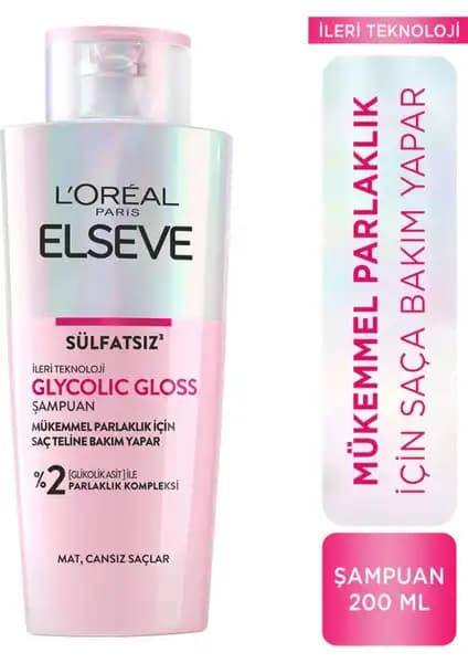 Elseve Glycolic Gloss Şampuanı ile Sağlıklı Parlak ve Yumuşak Saçlar