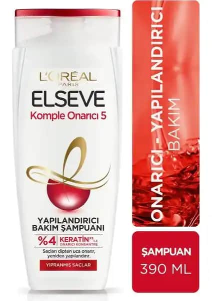 Elseve Komple Onarıcı 5 Yapılan<dı>rıcı Bakım Şampuanı Saçları Güçlendiren ve Parlaklık Veren Ürün