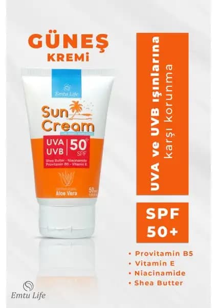 Emtu Life 50 SPF+ Güneş Kremi: Yüksek Koruma ve Leke Karşıtı Özelliklerle Cilt Bakımı