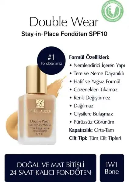 Estée Lauder Double Wear Stay-in-Place Fondöten: Uzun Süreli ve Doğal Görünümlü Makyaj İçin Ideal