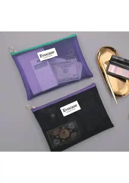 Evocase Siyah Makyaj Çantası Şıklık ve İşlevselliği Bir Arada Sunar