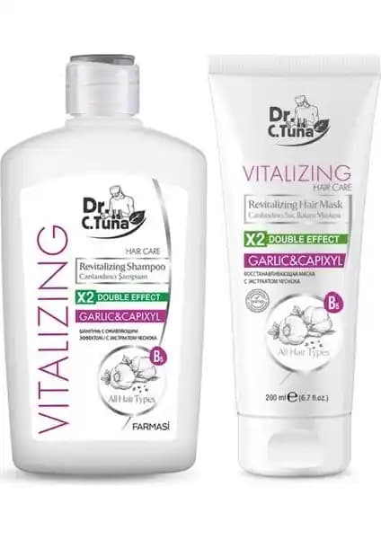 Farmasi Dr. C. Tuna Sarımsaklı Vitalizing Şampuan ve Bakım Kremi: Doğal ve Etkili Saç Bakım Seti