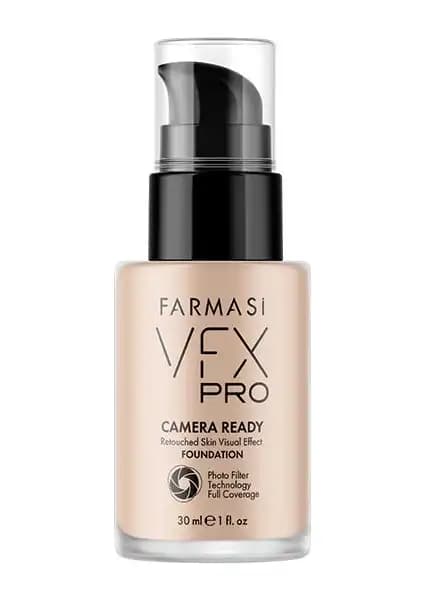 Farmasi Vfx Pro Kamera Hazır Fondöten Porcelain 02: Yüksek Kapatıcılık ve Doğal Mat Görünüm Sağlar