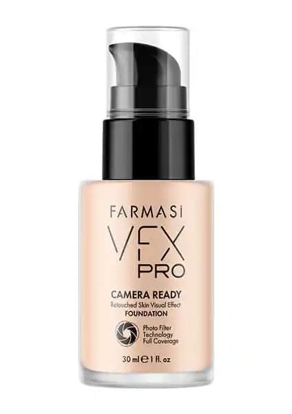 Farmasi VFX Pro Kamera Hazır Fondöten Warm Ivory 03-30ml Yüksek Kapatıcılık ve Doğal Görünüm