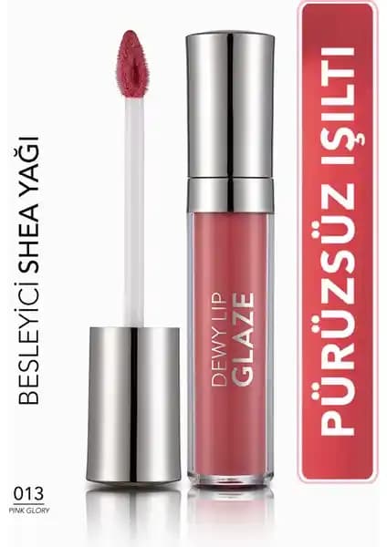 Flormar Dewy Lip Glaze 013 Pink Glory Dudak Parlatıcısı Doğal ve Işıltılı Görünüm İçin