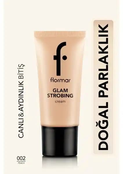 Flormar Glam Strobing Işıltılı Görünüm Veren Kremsi Makyaj Bazı (002 Peach)