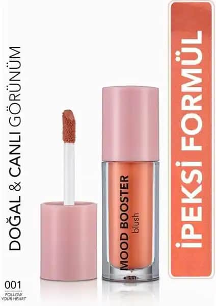 Flormar Mood Booster Likit Allık 001 Follow Your Heart Doğal Görünüm Sağlayan Pigmentli Renkli Makyaj Ürünü