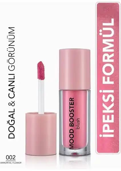 Flormar Mood Booster Likit Allık 002 Immortal Flower Doğal Görünüm ve Çok Yönlü Kullanım