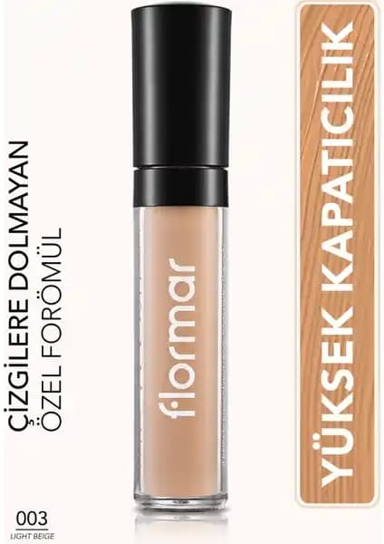 Flormar Perfect Coverage Likit Kapatıcı 003 Light Beige Yüz ve Göz Çevresi Makyajı İçin