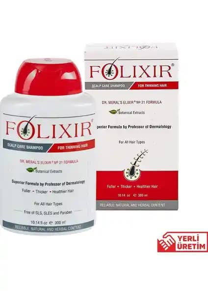 Folixir Saç Şampuanı Doğal İçeriklerle Saç Dökülmesine Karşı Güçlendirici Bakım Ürünü