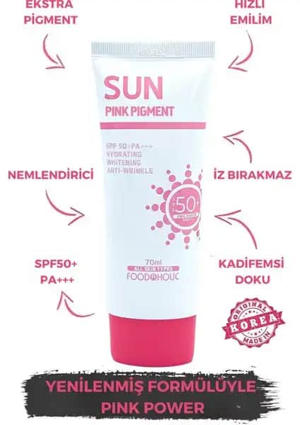 Foodaholic Pinkpower Adenozin İçeren SPF50 Güneş Koruyucu Kremi Yüksek Koruma ve Doğal İçeriklerle Güçlü Bakım