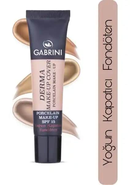 Gabrini Derma Make-Up Cover Fondöten 104 Doğal ve Uzun Süreli Kalıcılık Sağlayan Makyaj Ürünü