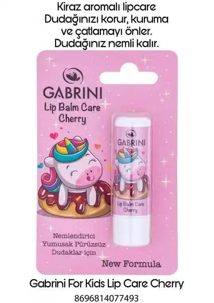 Gabrini Lip Balm Cherry: Doğal ve Nemlendirici Dudak Bakım Ürünü