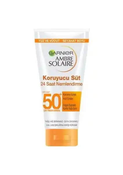 Garnier Ambre Solaire SPF50+ Güneş Koruyucu Süt Yüksek Koruma ve Hassas Ciltler İçin