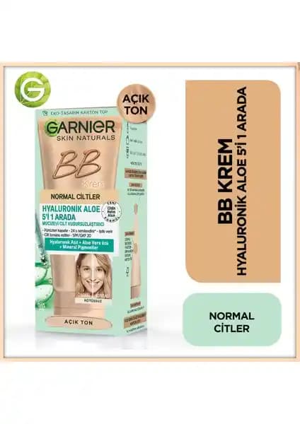 Garnier Hyaluronik Aloe Klasik BB Krem Açık Ton ile Doğal ve Sağlıklı Bir Cilt Sağlar