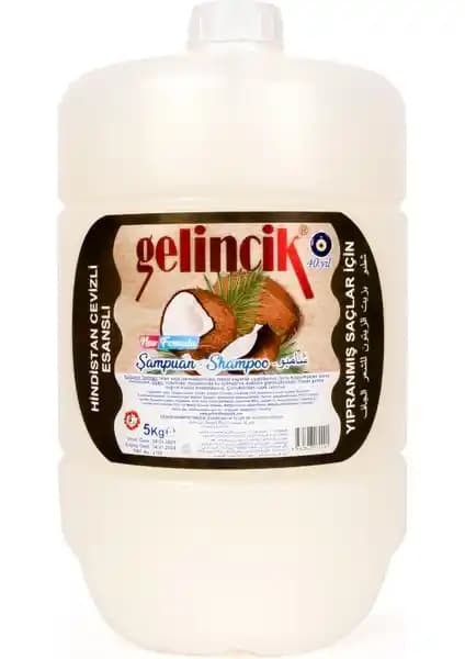 Gelincik Hindistan Cevizi Şampuan 5 litrelik büyük boy, saç güçlendirme ve doğal bakım ürünü