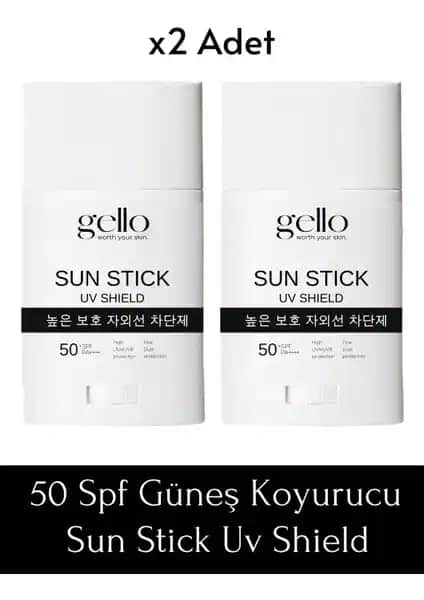 Gello 2'li Stick Güneş Kremi 50 SPF ile Yüksek Koruma ve Pratik Kullanım