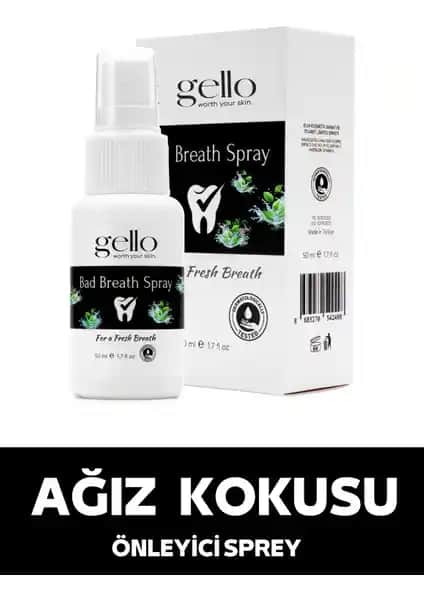 Gello Ağız Kokusu Önleyici Sprey 50 ml: Uzun Süreli Ferahlık ve Tazelik Sağlar