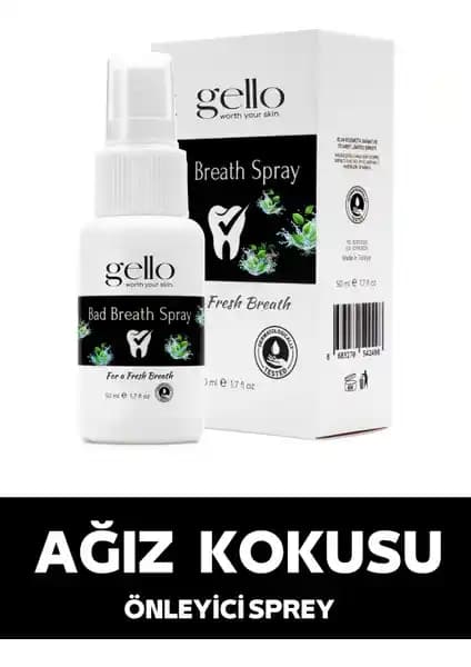 Gello Ağız Kokusu Önleyici Sprey 50 ml: Uzun Süreli Ferahlık ve Tazelik Sağlar