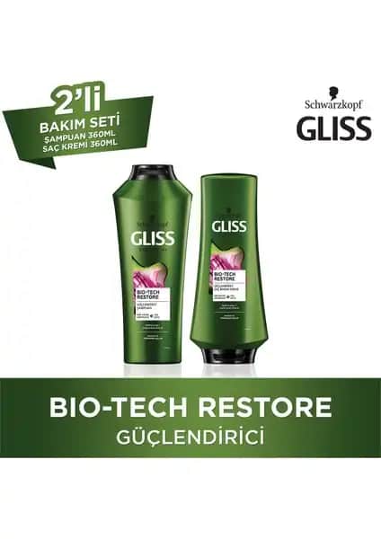 Gliss Bio-Tech Şampuan ve Saç Kremi: Doğal İçeriklerle Güçlendirilmiş Saç Bakım Seti