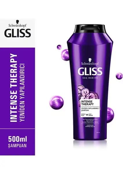 Gliss Intense Therapy Yeniden Yapılandırıcı Şampuan Saçlara Canlılık ve Parlaklık Kazandırır