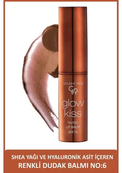 Golden Rose Glow Kiss Renkli Dudak Balmı No: 06 Çikolata Kek, Günlük Kullanım İçin Nem ve Renk Sağlar