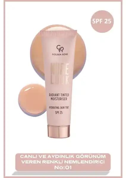 Golden Rose Nude Look Radiant Tinted Moisturiser No: 01 Doğal ve Sağlıklı Parlaklık Sağlayan Nemlendirici