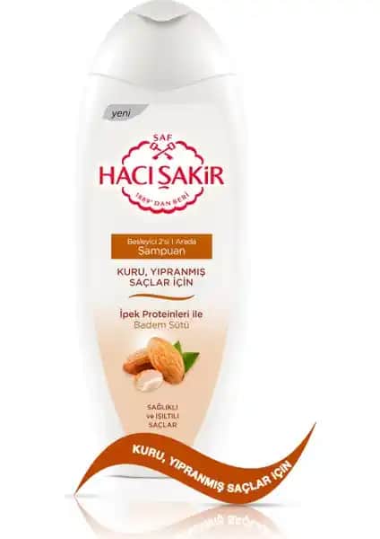 Hacı Şakir Badem Özlü Kremli Şampuan Kuru ve Yıpranmış Saçlar İçin Etkili Bakım