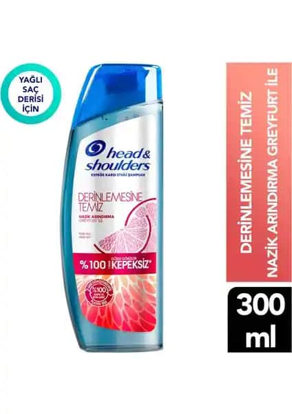 Head&Shoulders Greyfurt Şampuan 300ml - Derinlemesine Temiz ve Nazik Arındırıcı