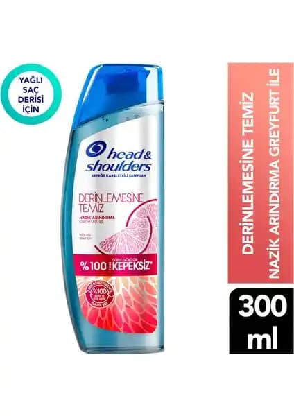 Head&Shoulders Greyfurt Şampuan 300ml - Derinlemesine Temiz ve Nazik Arındırıcı