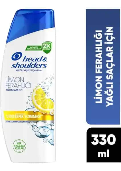 Head&Shoulders Limon Ferahlığı Kepek Karşıtı Şampuan: Yağlı Saçlar İçin Günlük Temizlik ve Ferahlık